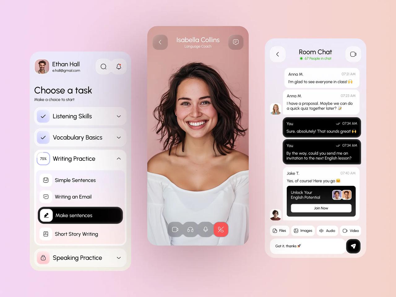 Mobile UI concept preview